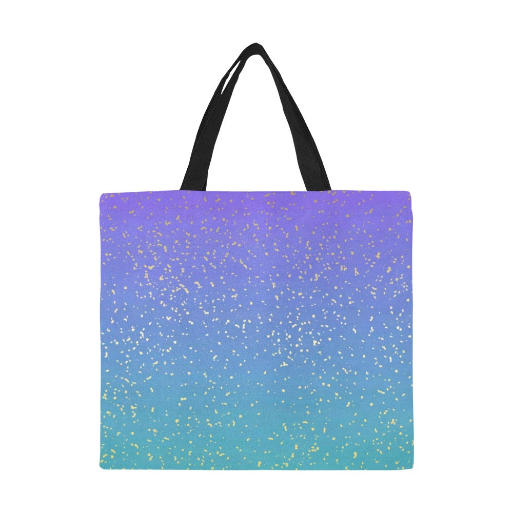 Purple-blue gradient beach tote All Over Print Canvas Tote Bag/Large (Model 1699)