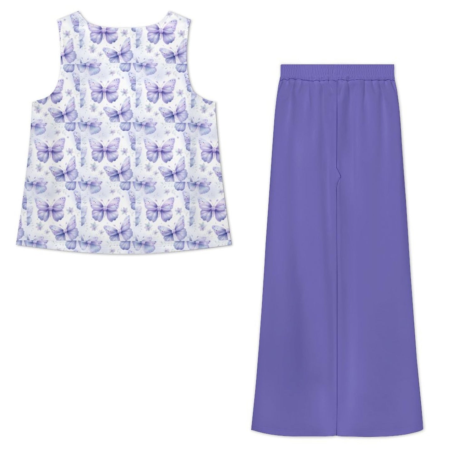 Sleeveless suit Chiffon Sleeveless Top and Pants Set