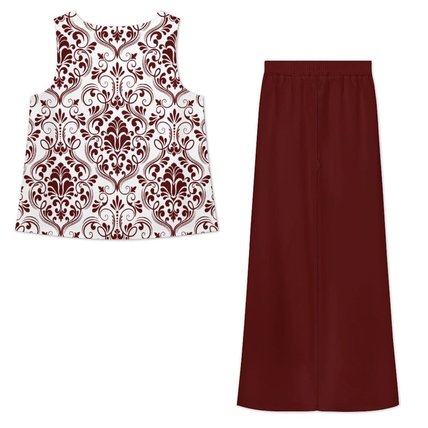 Sleeveless suit Chiffon Sleeveless Top and Pants Set