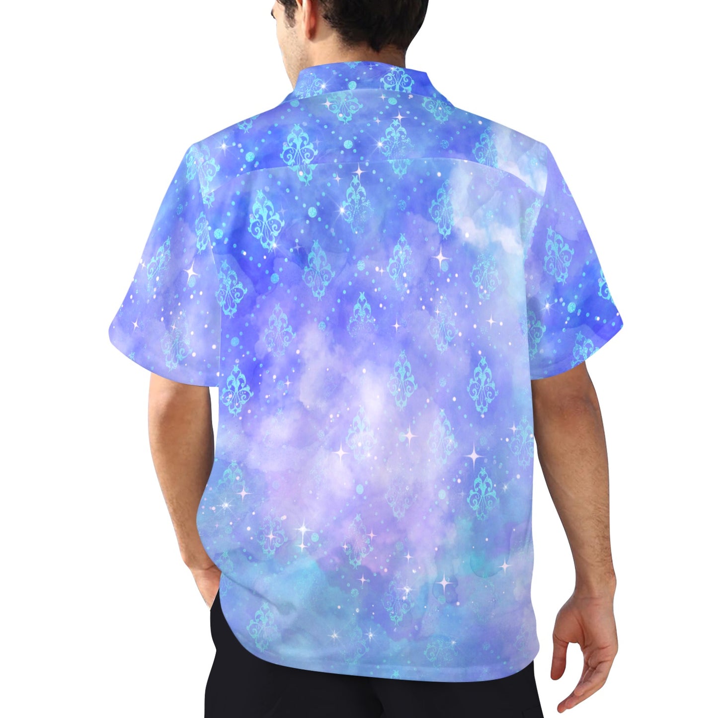 MoonlightSerenade mens hawaiian shirt button down front Men's All Over Print Hawaiian Shirt (Model T58)