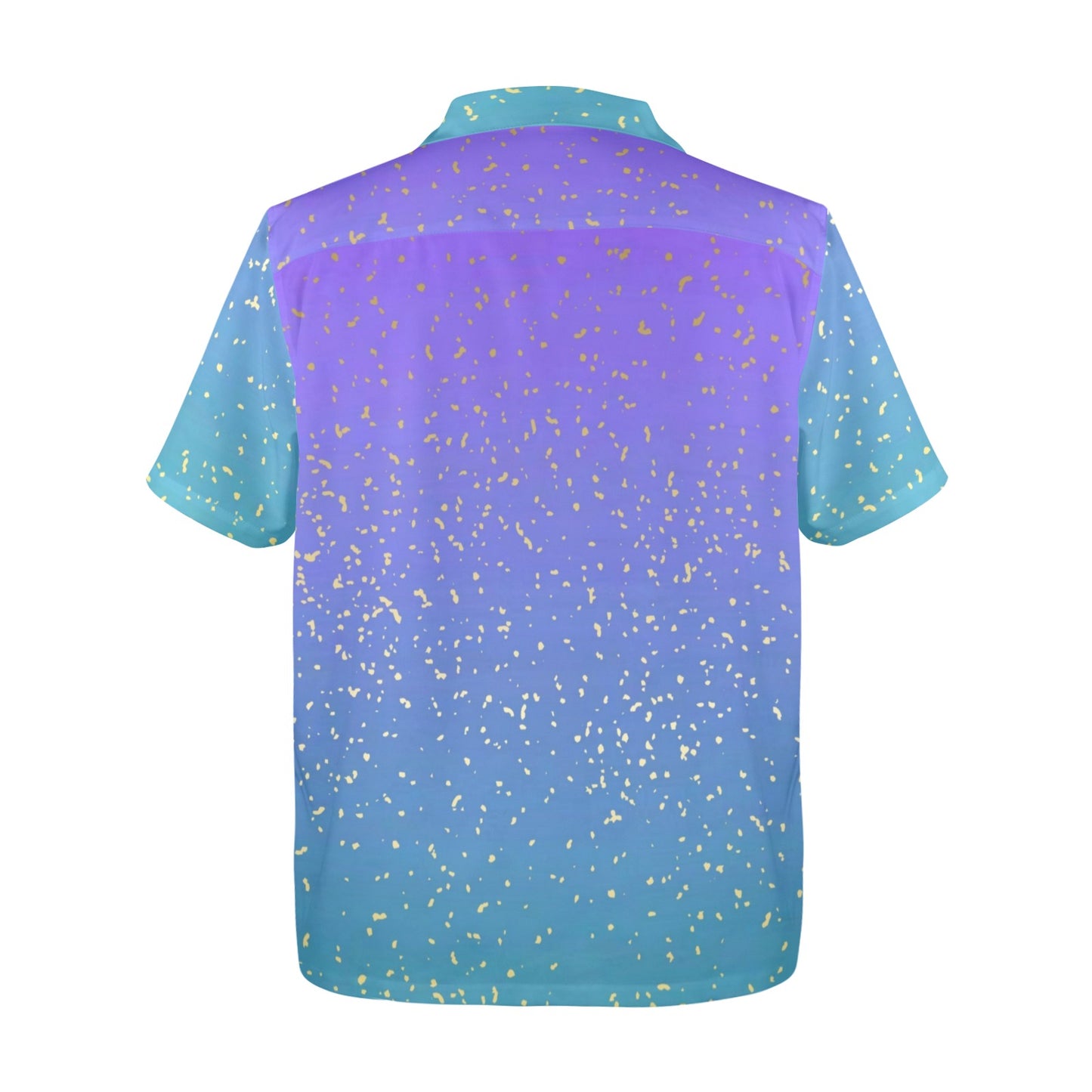 purple-blue gradient mens hawaiin shirt button down front Men's All Over Print Hawaiian Shirt (Model T58)
