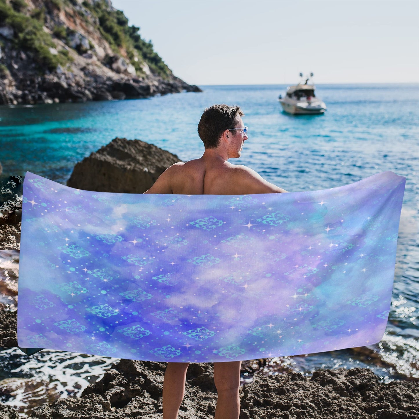 MoonlightSerenade beach towel Beach Towel 31"x71"(NEW)