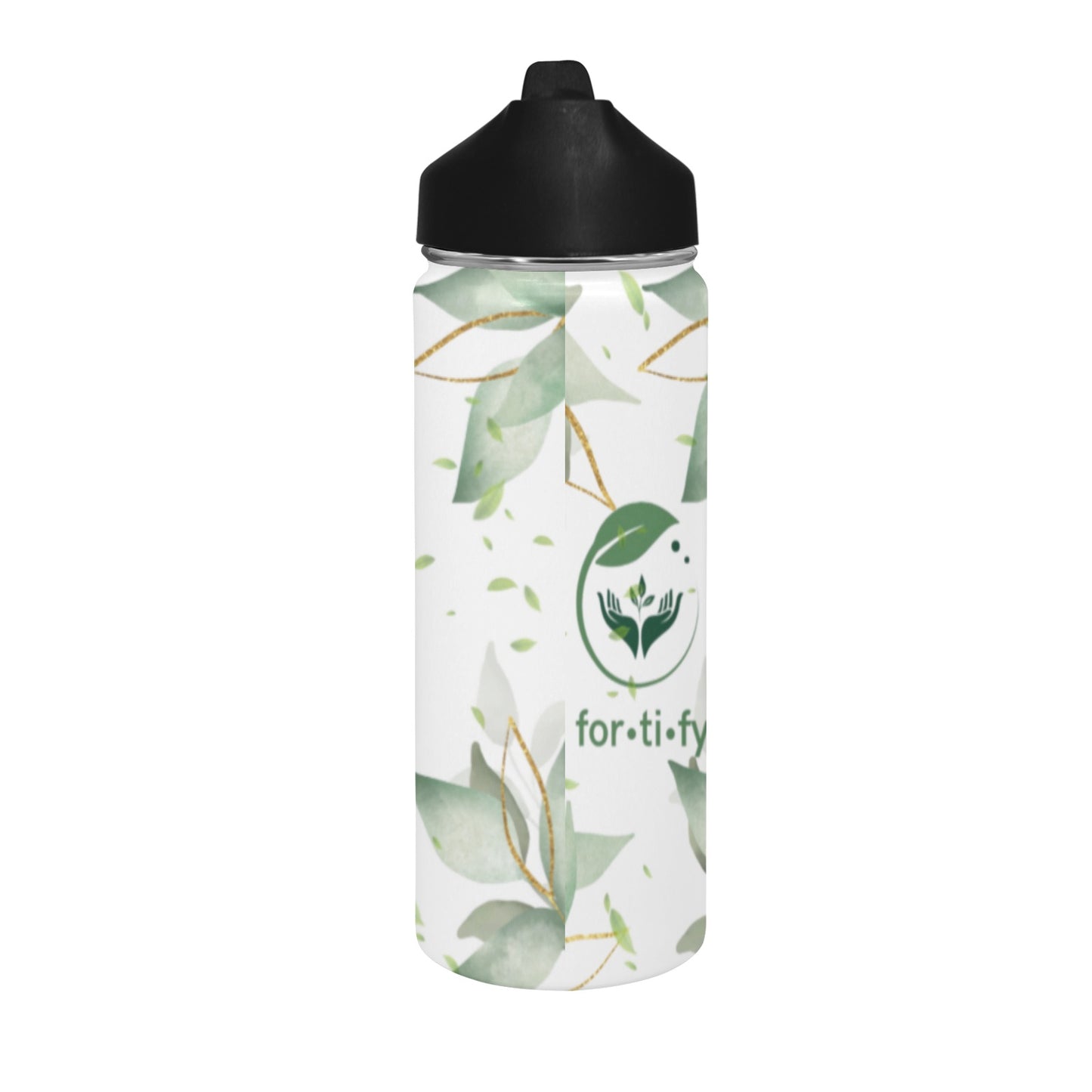 For-ti-fy water bottle Insulated Water Bottle with Straw Lid (18 oz)