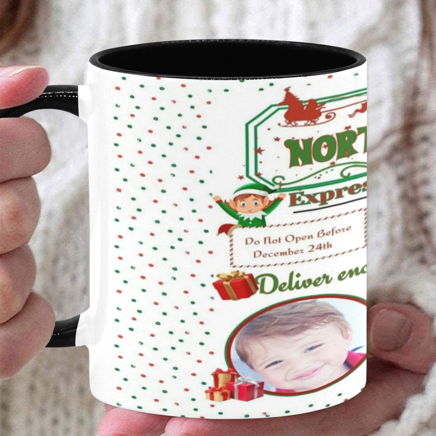 Custom Christmas Mug Inner Color Mug (11oz)
