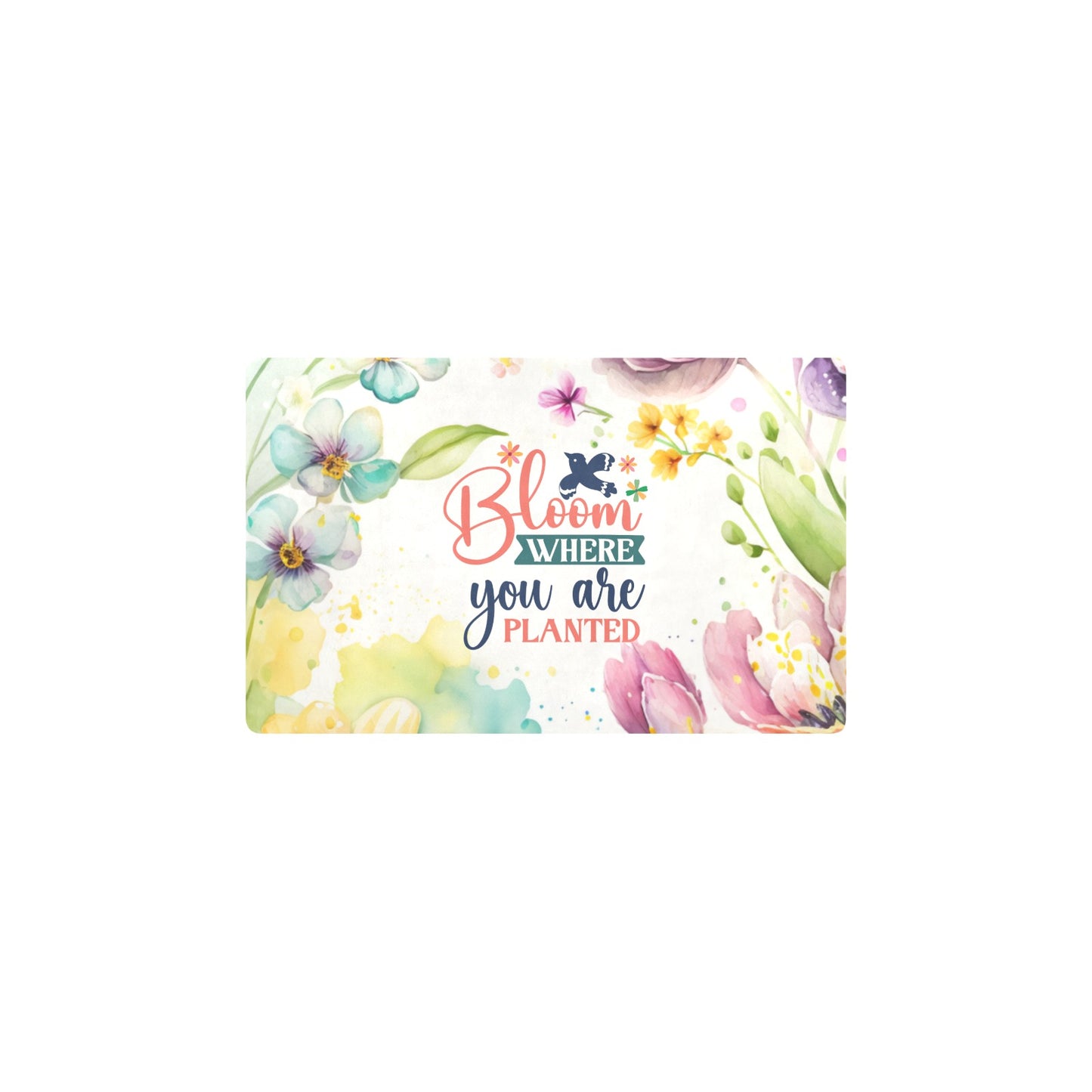 Bloom where you are planted- Kitchen Mag Kitchen Mat 28"x17"