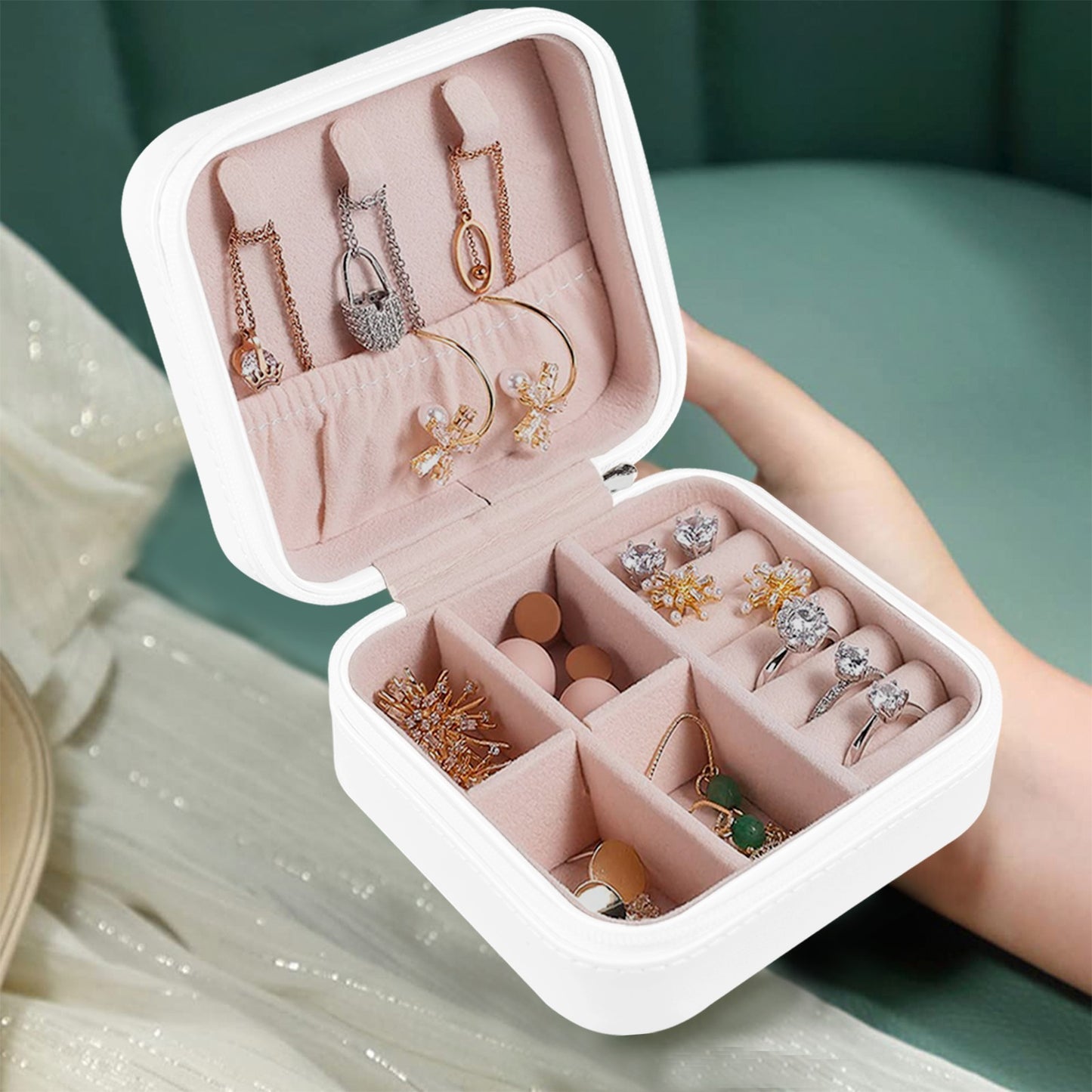 Bloom where you are planted Travel Jewelry Case Custom Printed Travel Jewelry Box