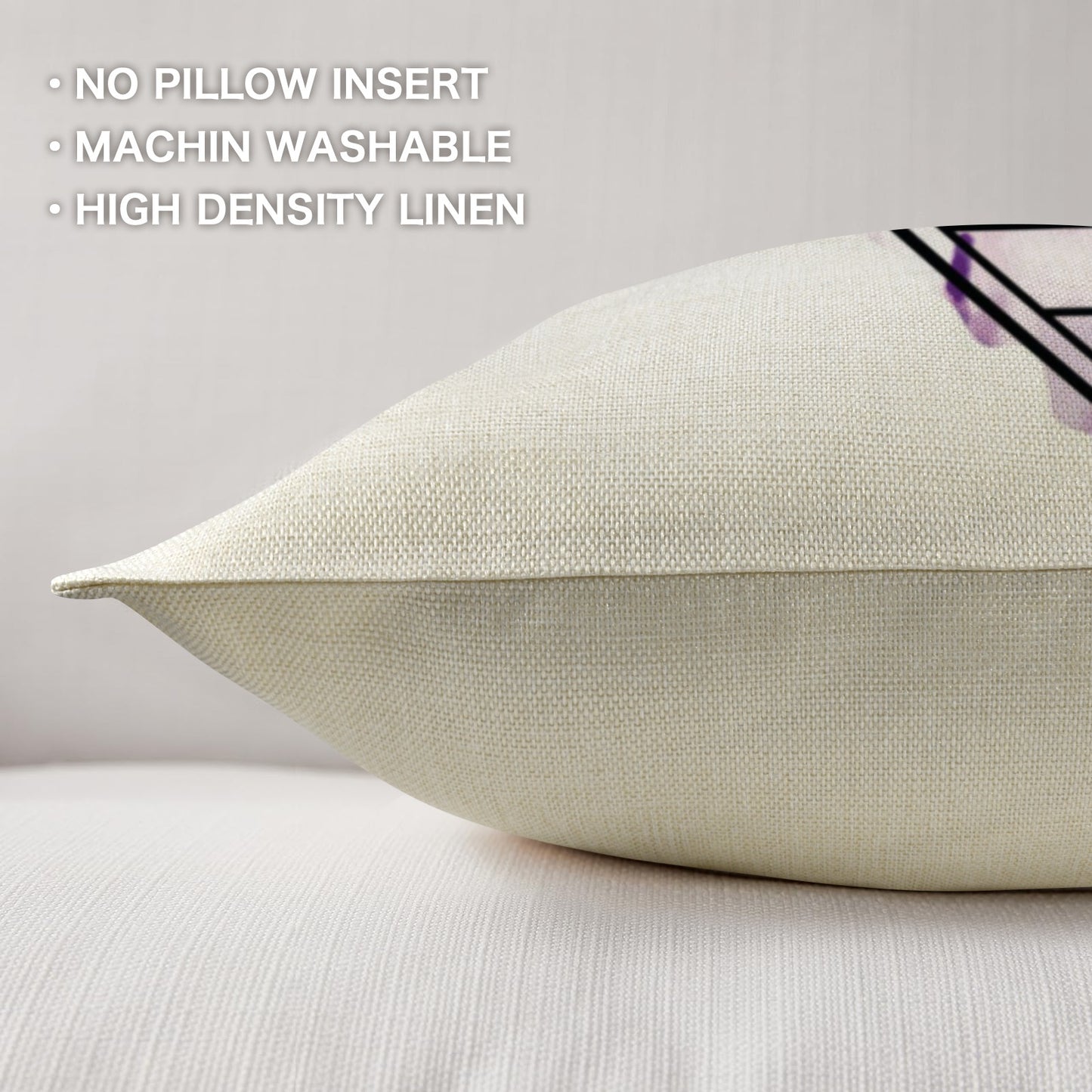 Pillow Purple Butterfly See Beauty Within Linen Pillow Case 18"x18" (One Side)