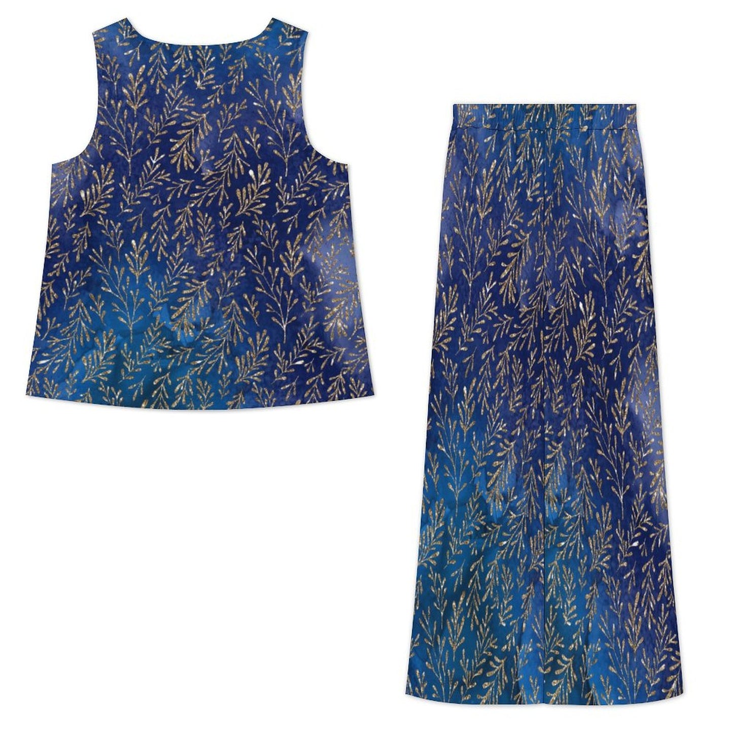 Sleeveless suit Chiffon Sleeveless Top and Pants Set