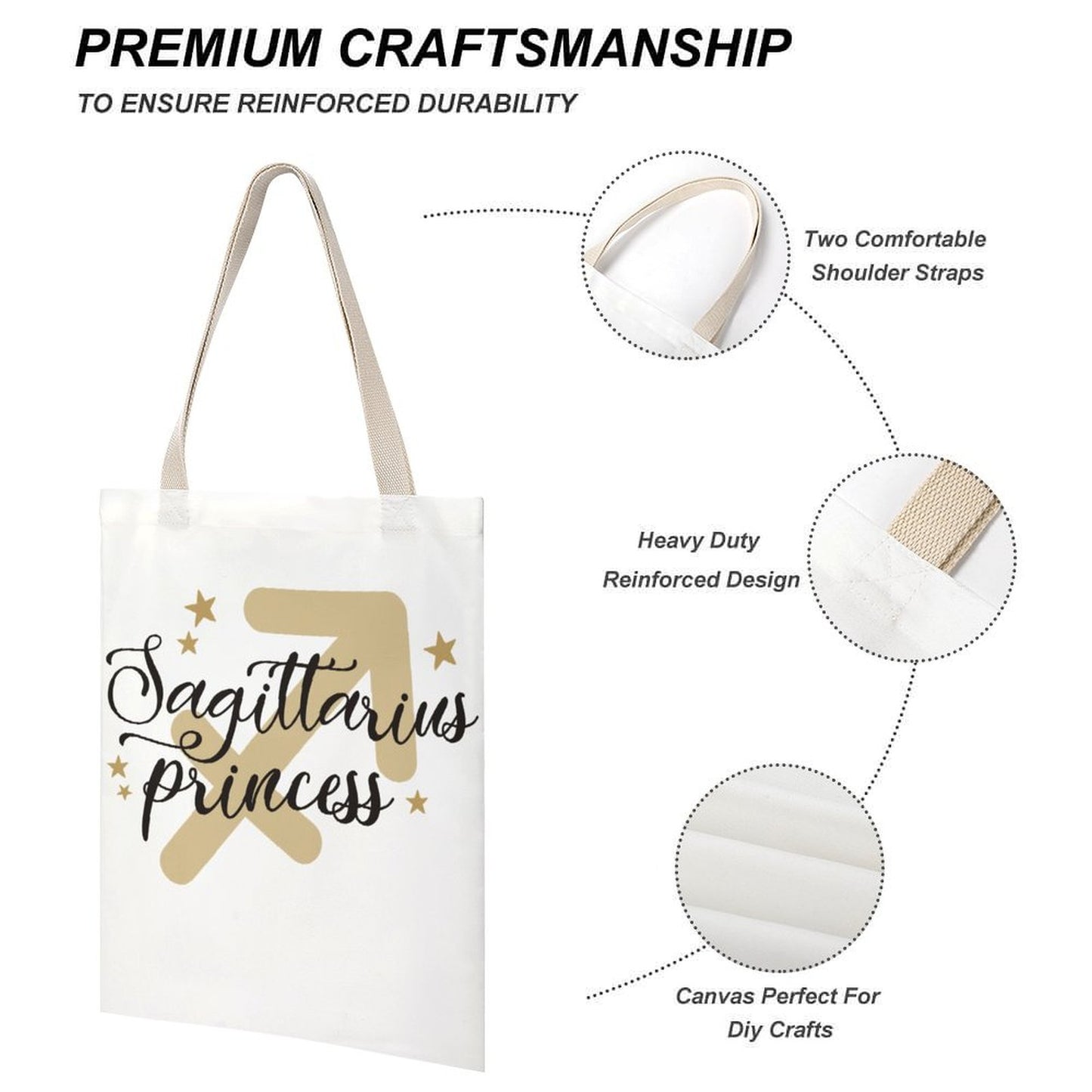 Canvas Tote Bag  Sagittarius (One-Sided Print)