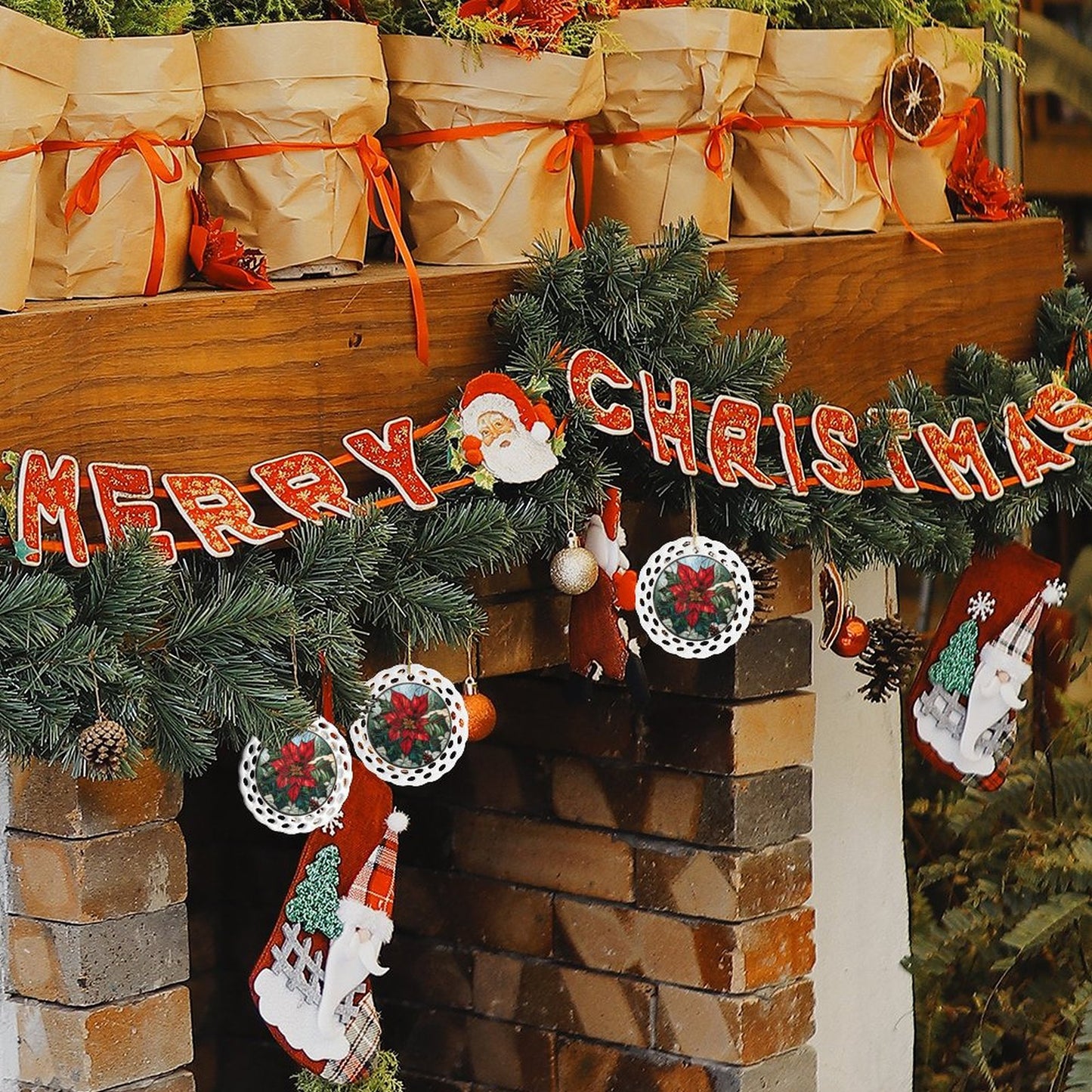 Round Ceramic Ornament (USA)