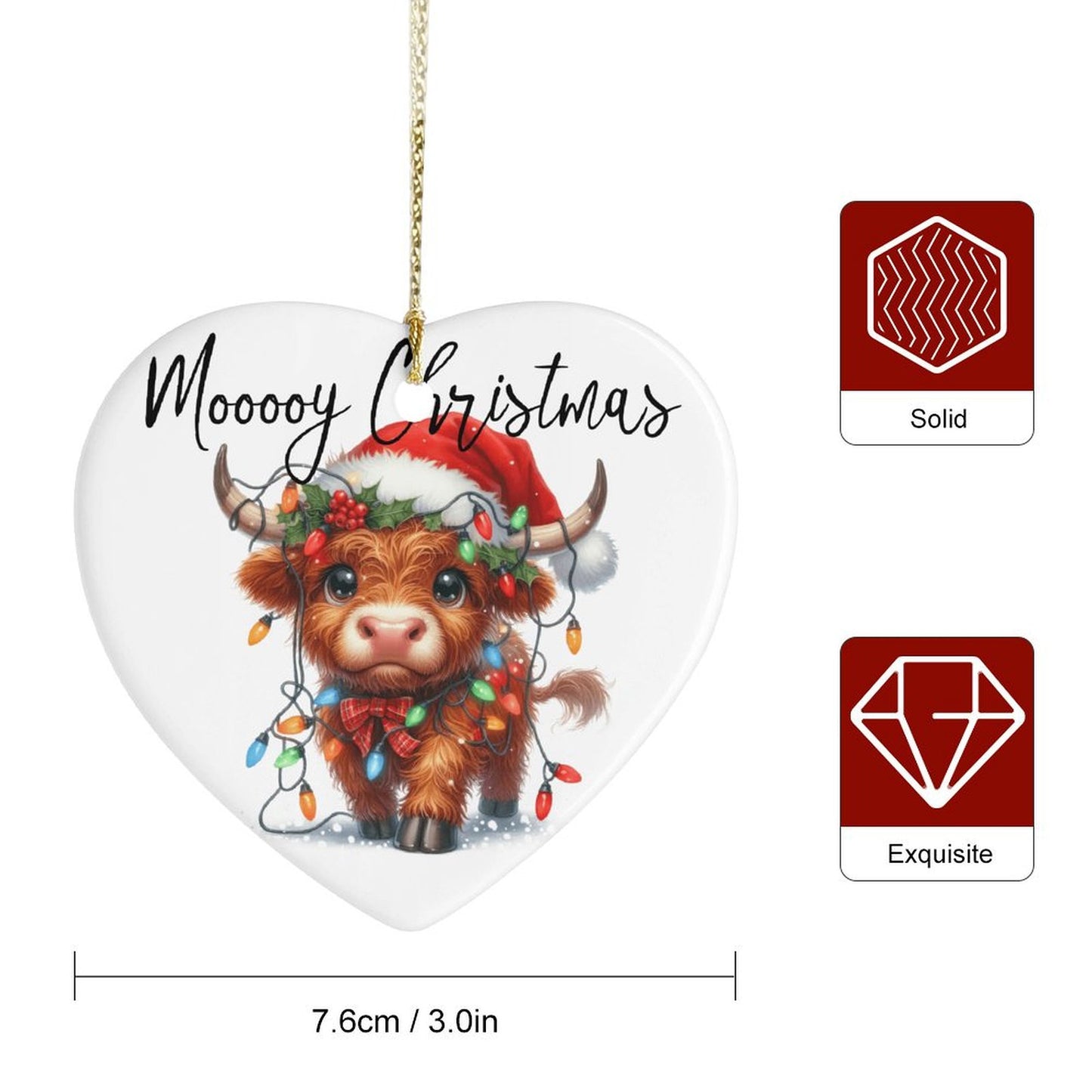 Heart-Shaped Ceramic Ornament (USA)