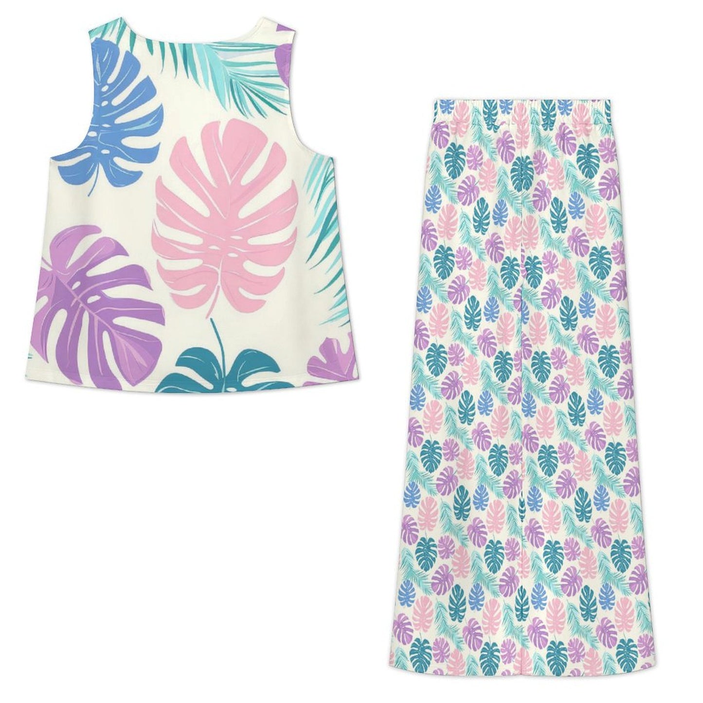 Sleeveless suit Chiffon Sleeveless Top and Pants Set