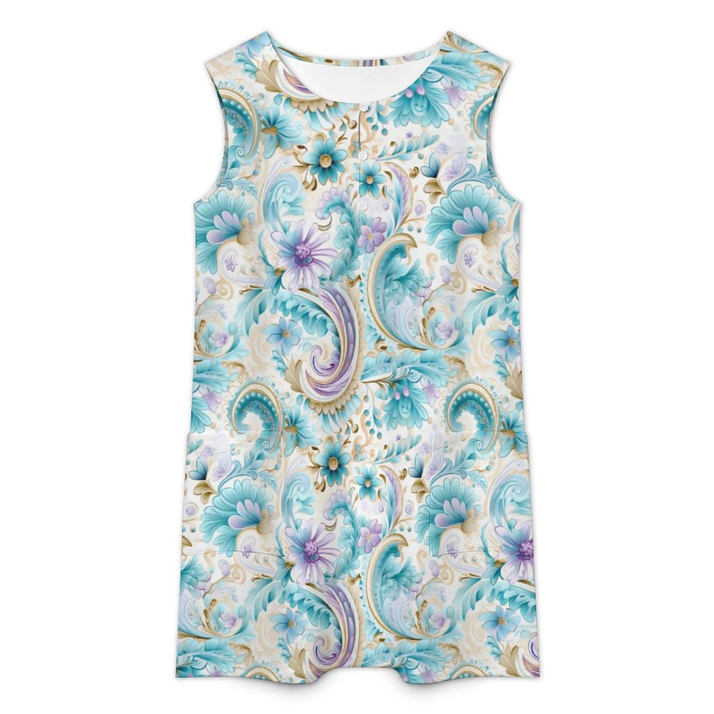 Vest pocket dress Sleeveless Pocket Dress