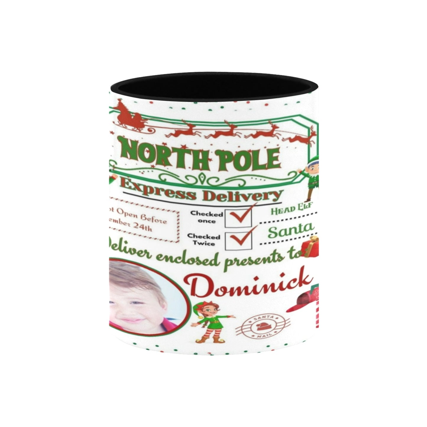 Custom Christmas Mug Inner Color Mug (11oz)