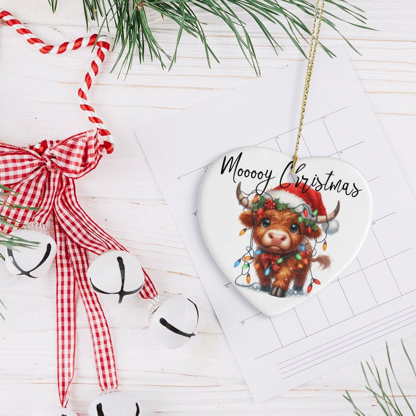 Heart-Shaped Ceramic Ornament (USA)