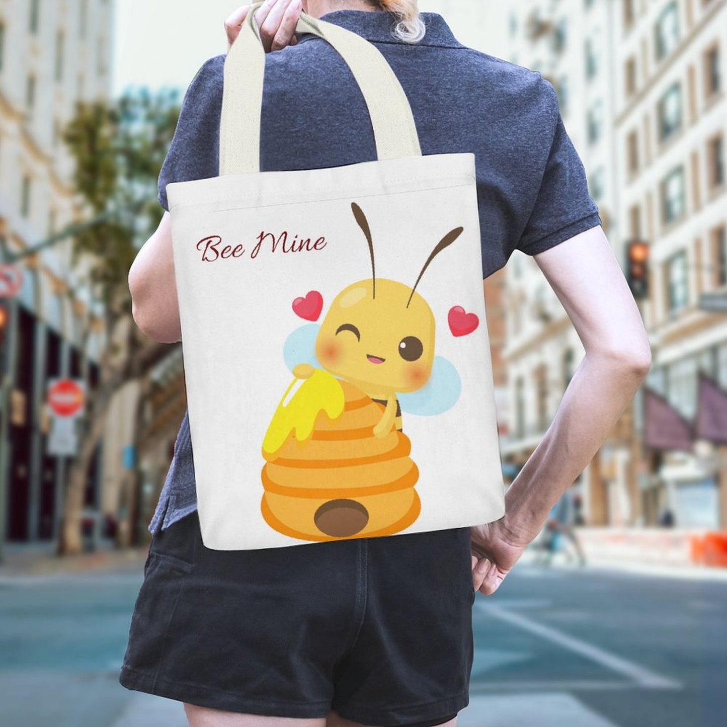 Valentines Canvas Tote Bag  (Two-Sided Print)