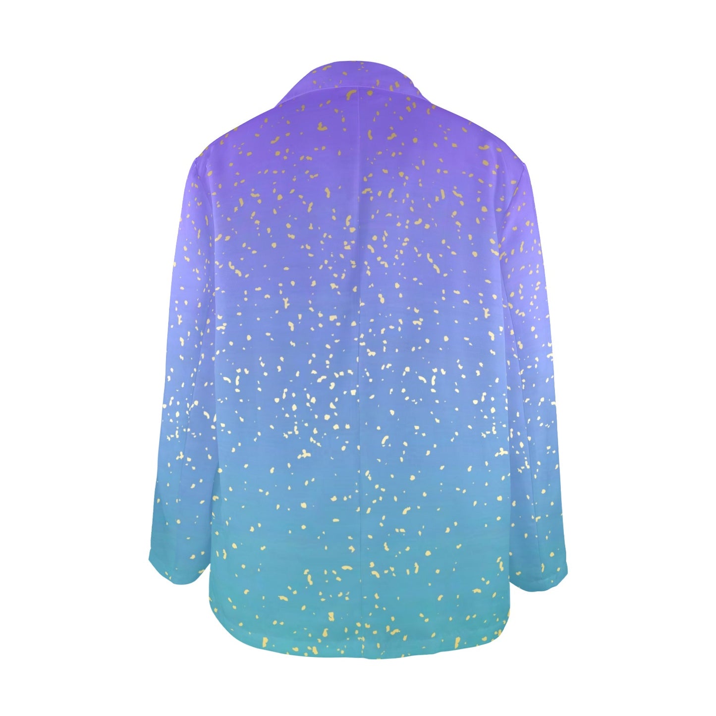 purple-blue gradien womens blazer 1 button Women's All Over Print Blazer (Model H64)