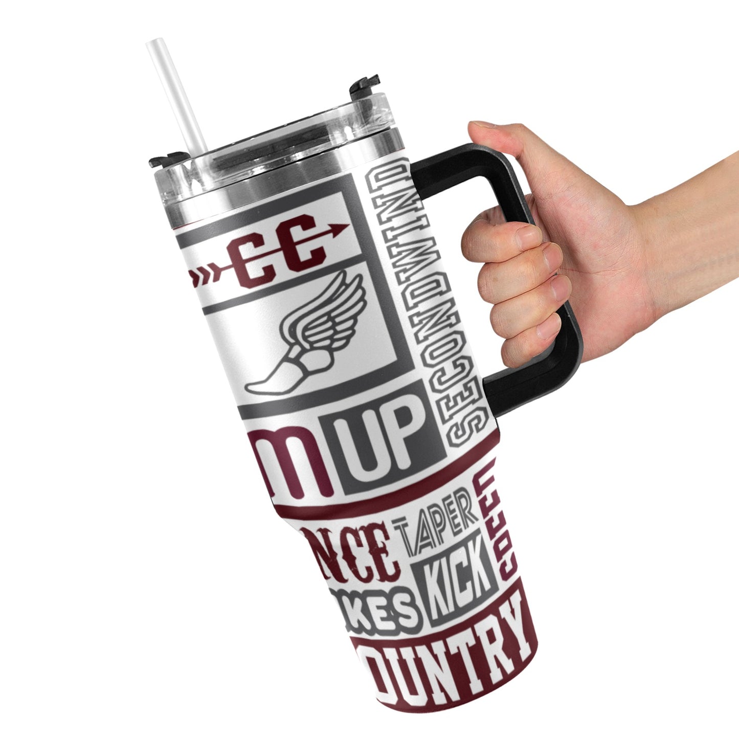 XC YellowJackets tumbler 40oz Tumbler with Black Handle