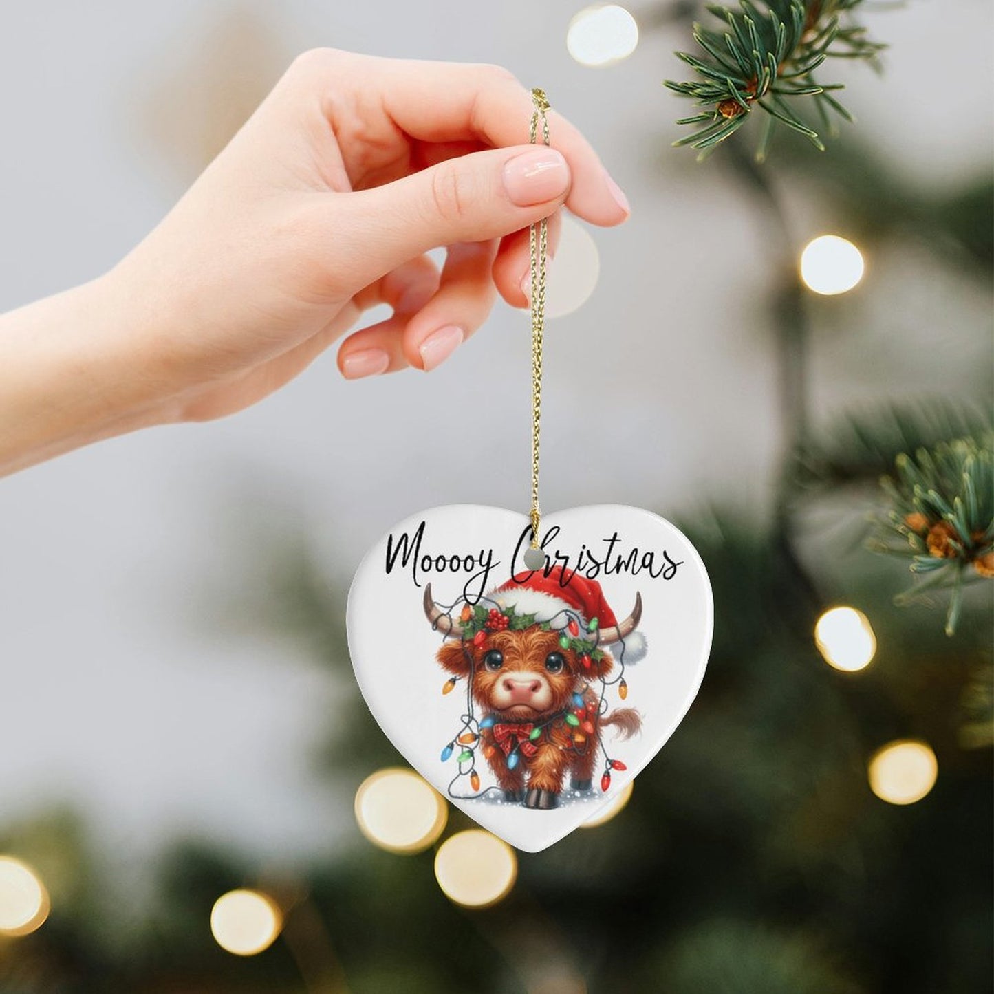 Heart-Shaped Ceramic Ornament (USA)