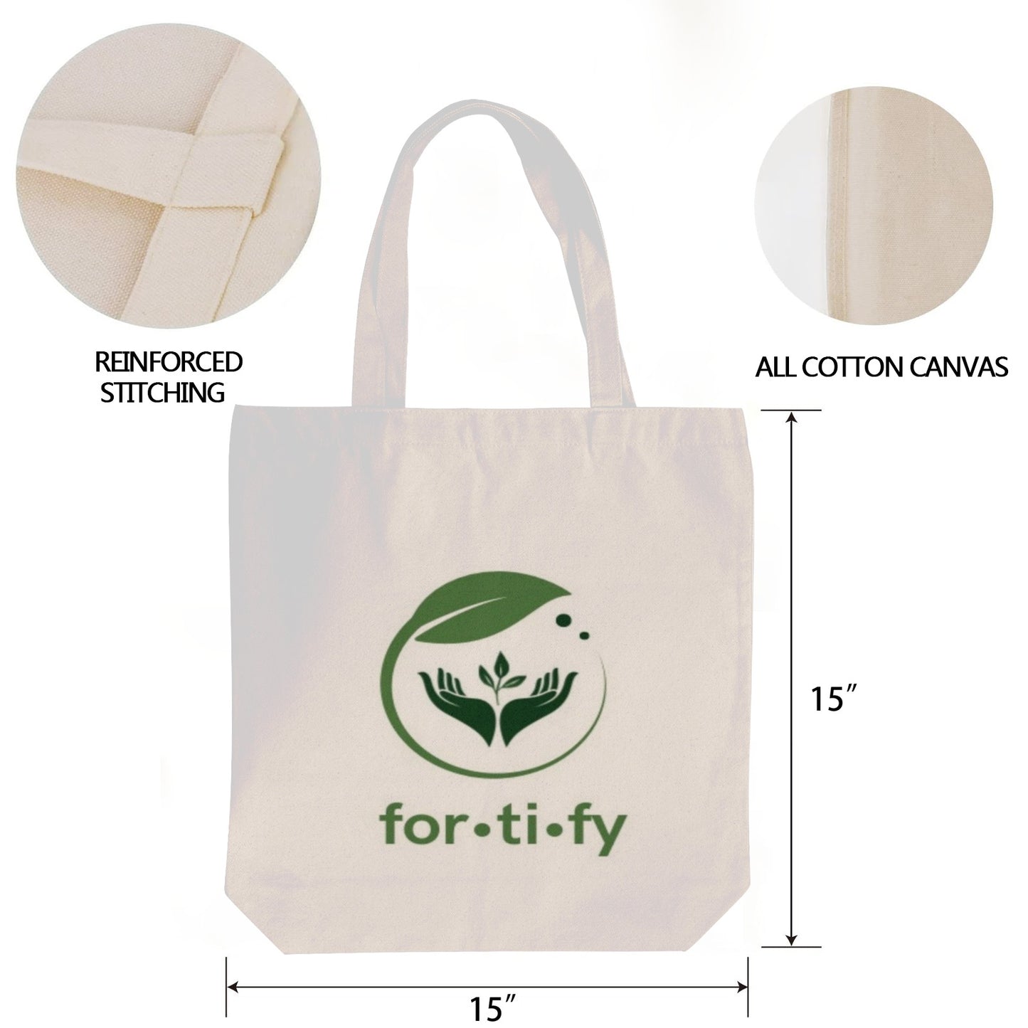 For-ti-fy bag Cotton Tote Bag (One Side Printing)
