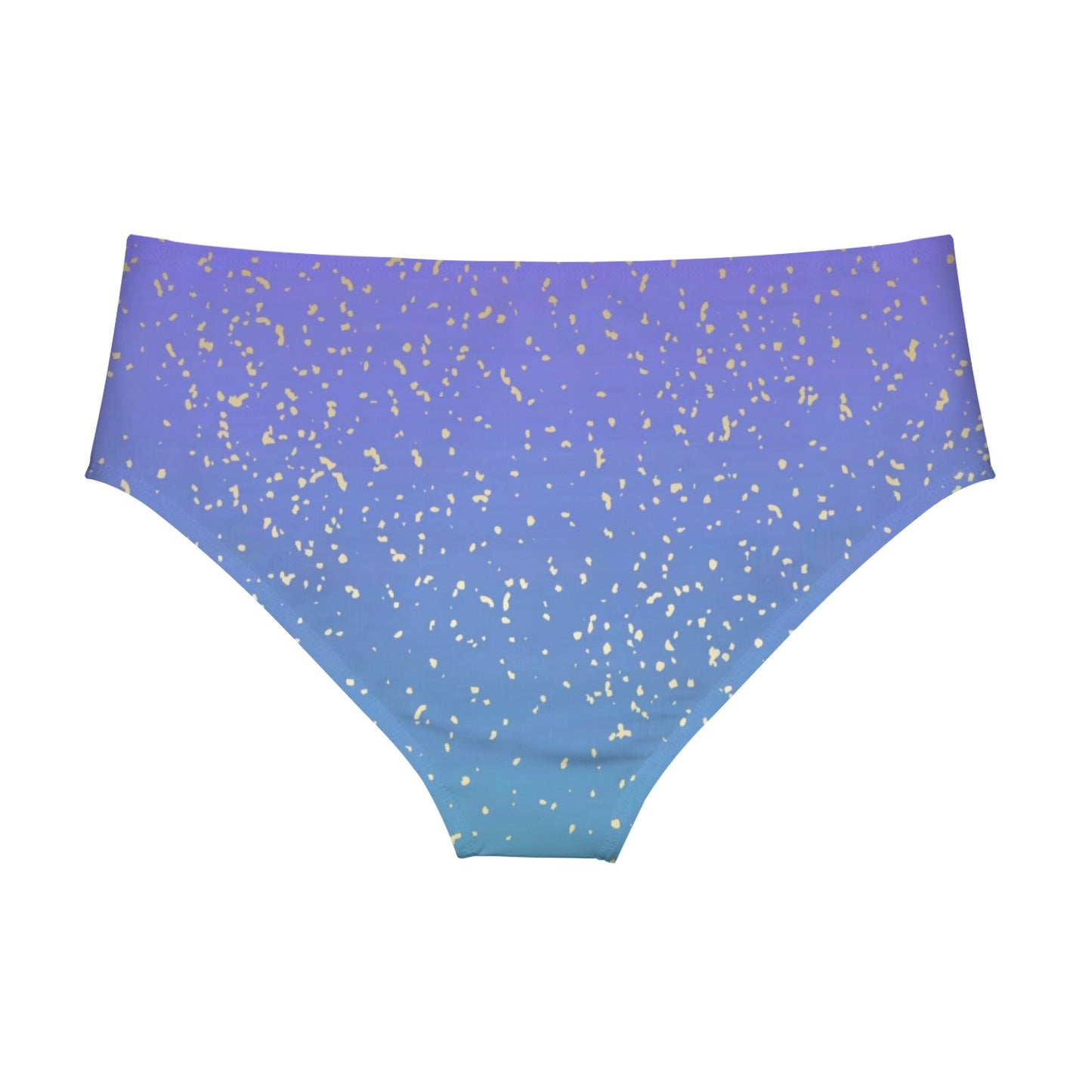 pruple-blue gradient gold specks womens high waist swimsuit bottoms Bikini Bottom (Model S37)