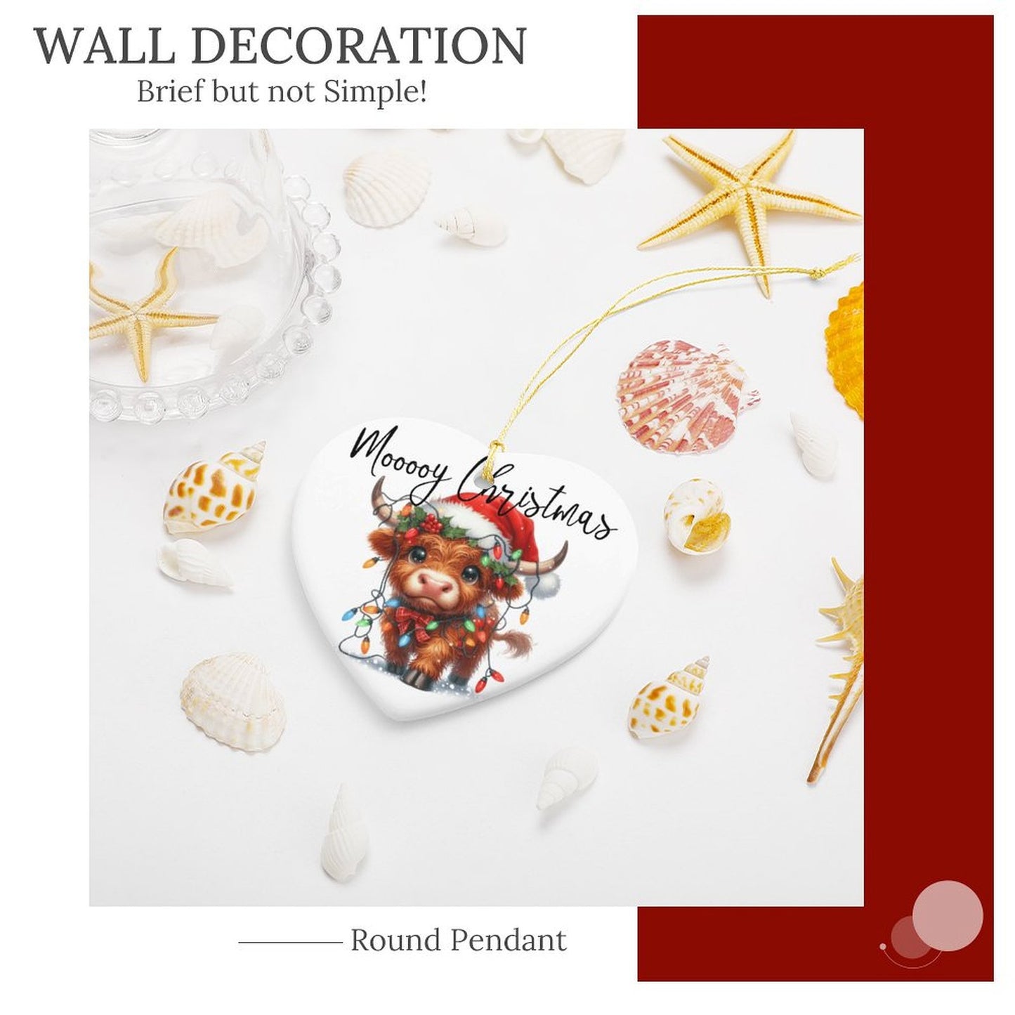 Heart-Shaped Ceramic Ornament (USA)