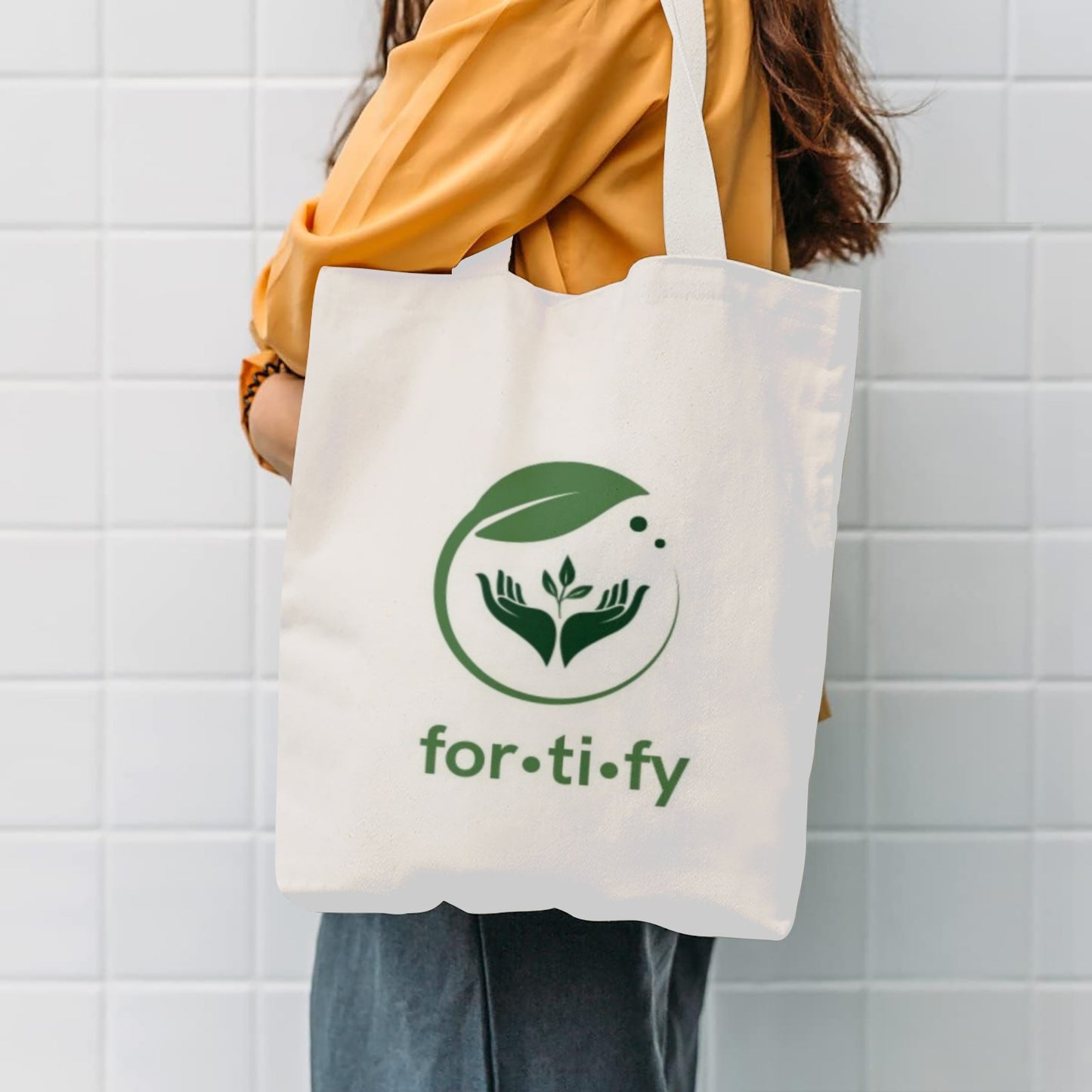 For-ti-fy bag Cotton Tote Bag (One Side Printing)
