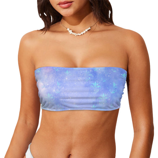 MoonlightSerenade womens bandau binkini top Chest Wrap Bikini Top (Model S36)