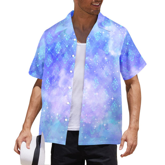 MoonlightSerenade mens hawaiian shirt button down front Men's All Over Print Hawaiian Shirt (Model T58)