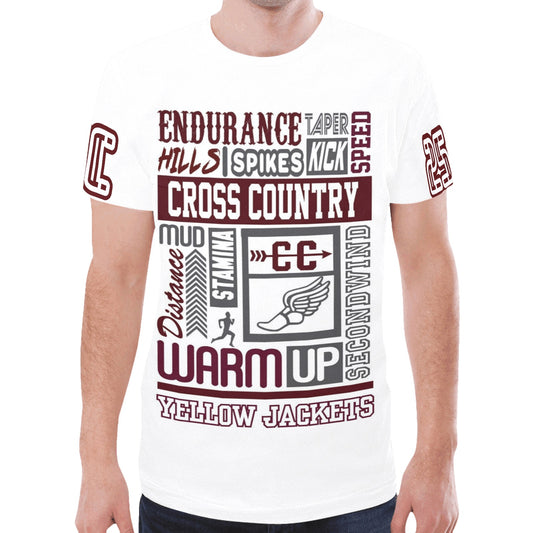 XC yellowjackets short sleeve tshirt customizable New All Over Print T-shirt for Men (Model T45)