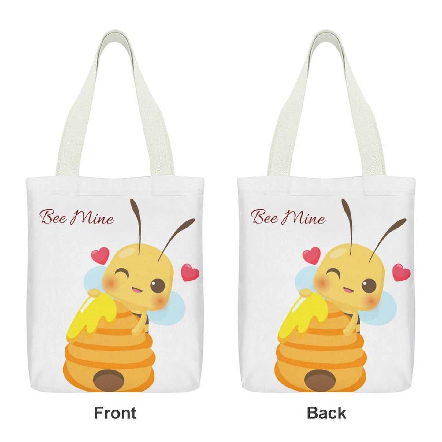 Valentines Canvas Tote Bag  (Two-Sided Print)