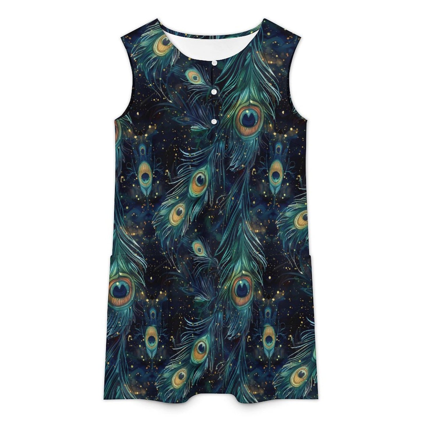Vest pocket dress Sleeveless Pocket Dress