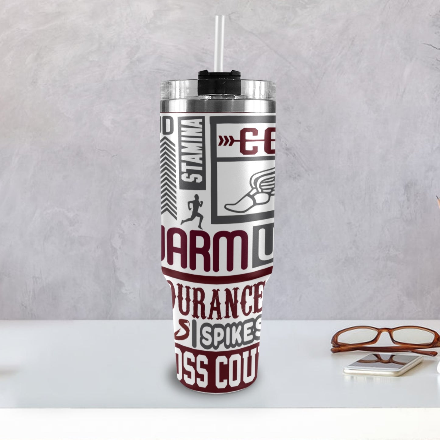 XC YellowJackets tumbler 40oz Tumbler with Black Handle