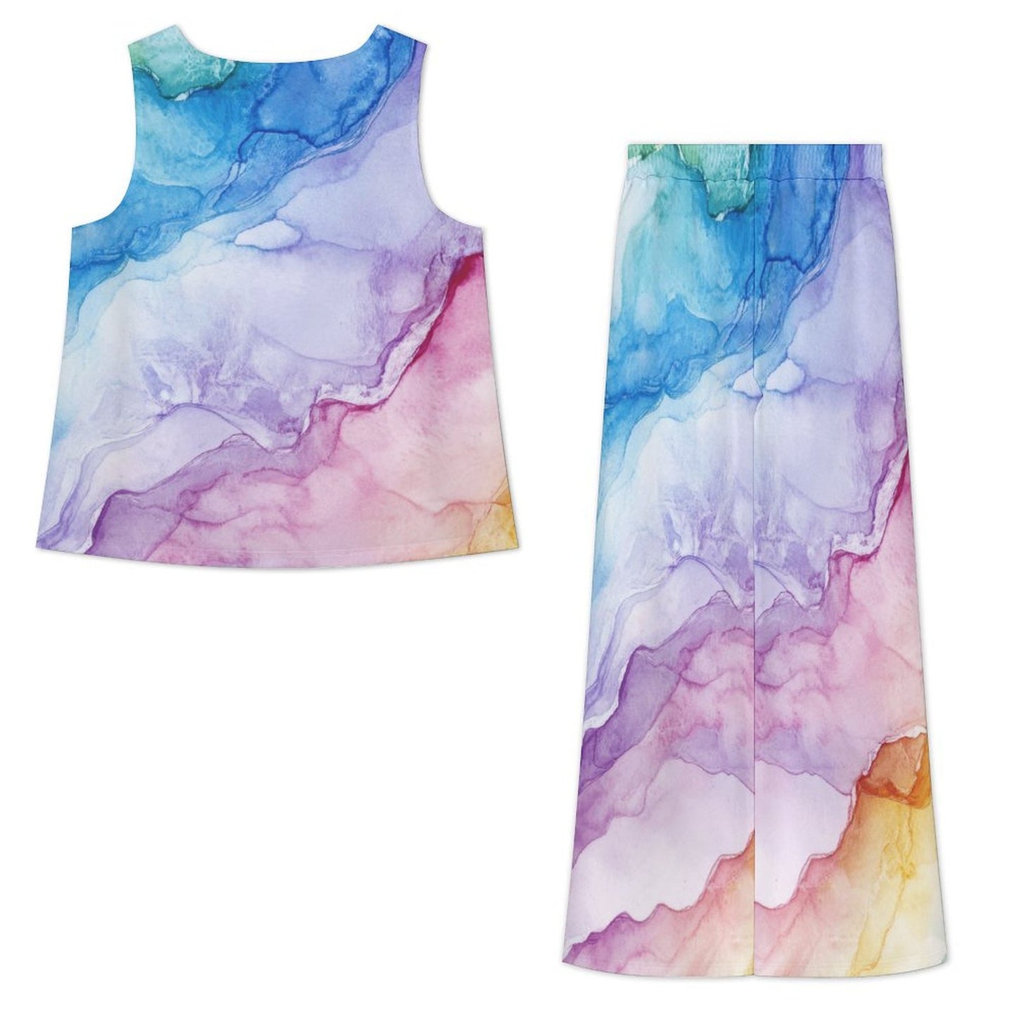 Sleeveless suit Chiffon Sleeveless Top and Pants Set