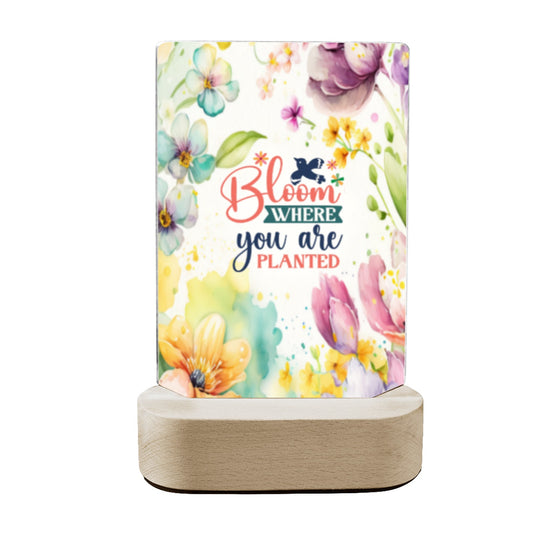 Bloom where you are planted-Acrylic panel Acrylic Photo Print with Wooden Stand