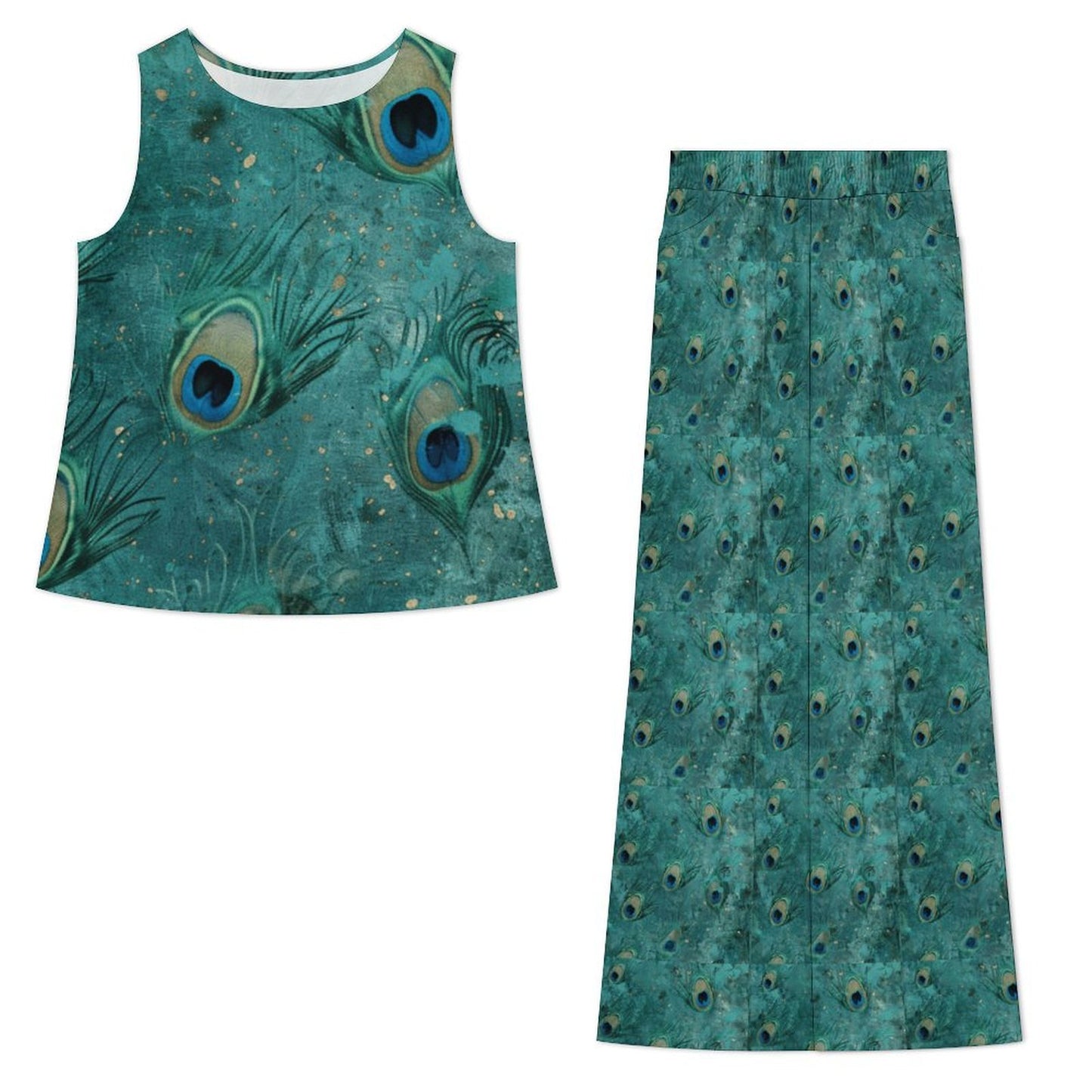 Sleeveless suit Chiffon Sleeveless Top and Pants Set